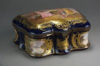 Lot 313 - A gilt metal mounted Sevres style hinged...