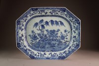 Lot 344 - A Chinese blue and white platter, Qianlong, of...