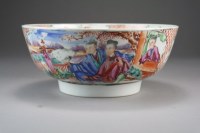 Lot 375 - A Chinese famille rose punchbowl, 18th Century,...