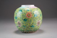 Lot 386 - A Chinese famille rose ginger jar, 19th...