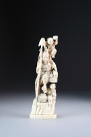 Lot 520 - A Japanese marine ivory okimono of a fisherman...