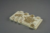 Lot 527 - A Japanese ivory whist or game marker, Meiji...