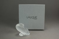 Lot 555 - A Lalique crystal model of a sleeping duck...