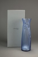 Lot 560 - A Lalique crystal Daffodil vase in blue,...