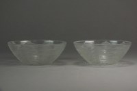 Lot 563 - A pair of R. Lalique 'Pissenlit' pattern small...