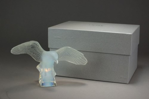 Lot 565 - A Lalique Crystal opalescent glass model of an...