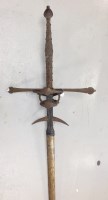 Lot 595 - A two-hand processional sword, in German 16th...