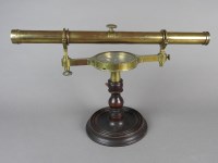 Lot 631 - A 19th century lacquered brass surveyors level...