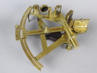 Lot 637 - An A -frame brass sextant, 19th century, the...