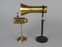 Lot 640 - A lacquered brass electroscope, marked FDM...