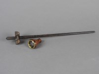 Lot 641 - A rosewood excise rule with cross stop for...