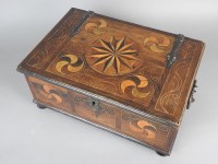 Lot 644 - A rosewood and inlaid table box, 18th century...