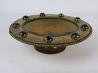 Lot 674 - A lacquered brass French pedestal dish, 19th...