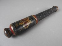 Lot 696 - An early Victorian truncheon, dated 1838,...