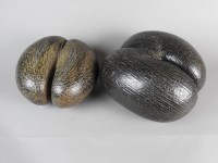 Lot 706 - Two large coco de mer nuts, Seychelles,...