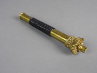 Lot 709 - A Victorian lacquered brass and ebony tip...