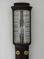 Lot 716 - A mahogany stick barometer, 19th century, the...