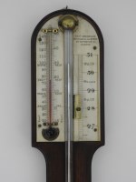 Lot 717 - A mahogany stick barometer, early 19th century,...