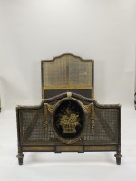 Lot 767 - A late Victorian double cane bergere single...