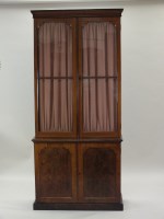 Lot 772 - A Victorian mahogany cabinet bookcase, mid...