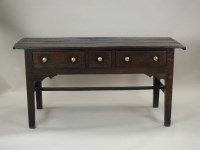 Lot 790 - A joined oak table, early 18th century and...
