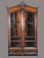 Lot 799 - A continental figured mahogany armoire display...
