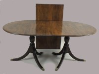 Lot 814 - A George III style mahogany twin pillar D-end...