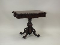 Lot 816 - A Victorian mahogany card table mid 19th...