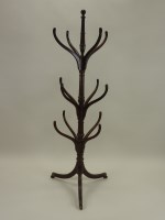 Lot 841 - A George III mahogany columnar coat stand late...