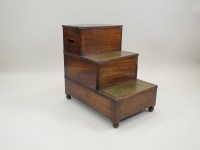 Lot 842 - A set of mahogany bed steps, first half 19th...