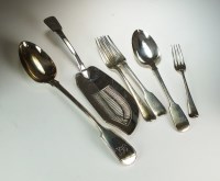 Lot 13 - A Victorian Fiddle pattern silver basting...