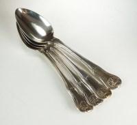 Lot 15 - A set of four Kings pattern silver tablespoons,...