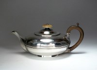 Lot 29 - A George IV silver teapot, Rebecca Emes &...