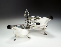 Lot 50 - A silver sauce boat, Charles Alfred Alston,...