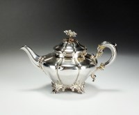 Lot 64 - An early Victorian bachelors silver teapot,...