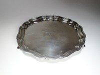 Lot 71 - A silver presentation salver, Joseph Gloster...