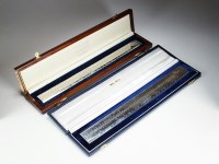 Lot 72 - Two cased silver rulers, Richard Jarvis,...