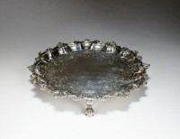 Lot 92 - An early George III silver waiter, Richard...