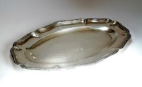 Lot 109 - A French silver oval platter, with reeded...