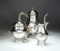 Lot 112 - A late 19th century French three piece silver...