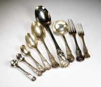 Lot 122 - A harlequin part set of Queens pattern silver...