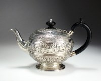 Lot 123 - A Victorian silver teapot, John Septimus...