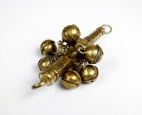 Lot 136 - A George III silver gilt rattle, makers marks...