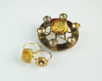 Lot 170 - A coral and diamond floral cluster ring,...