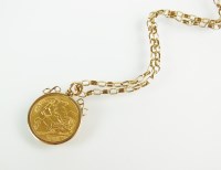 Lot 188 - A 1911 half sovereign within pendant mount,...