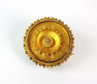 Lot 216 - A Victorian locket brooch, the circular brooch...