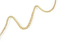 Lot 219 - A 9ct gold curb link chain necklace, with bolt...