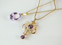 Lot 223 - An early 20th century amethyst set openwork...