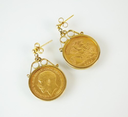 half sovereign earrings for sale