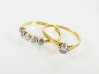 Lot 259 - A single stone diamond ring, the brilliant cut...